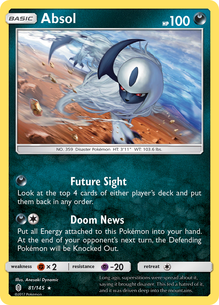 Absol – Guardians Rising 81/145 Pokémon card