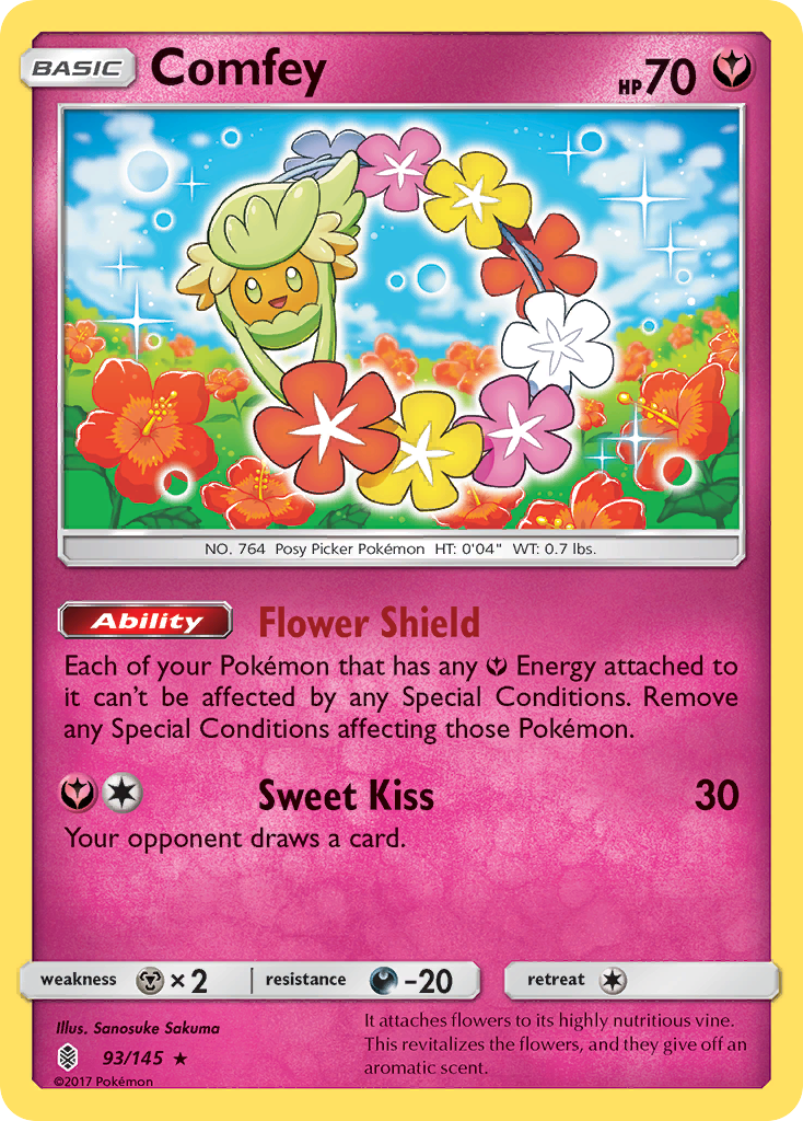 Comfey – Guardians Rising 93/145 Pokémon card
