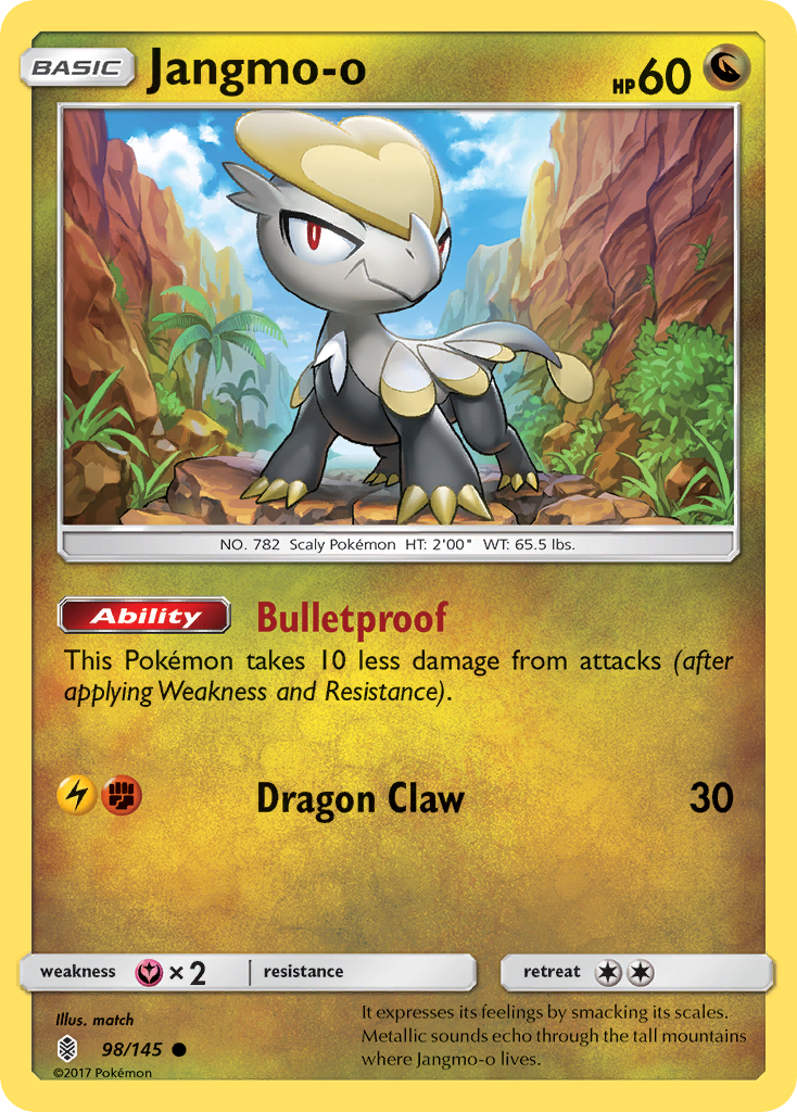 Jangmo-o – Guardians Rising 98/145 Pokémon card