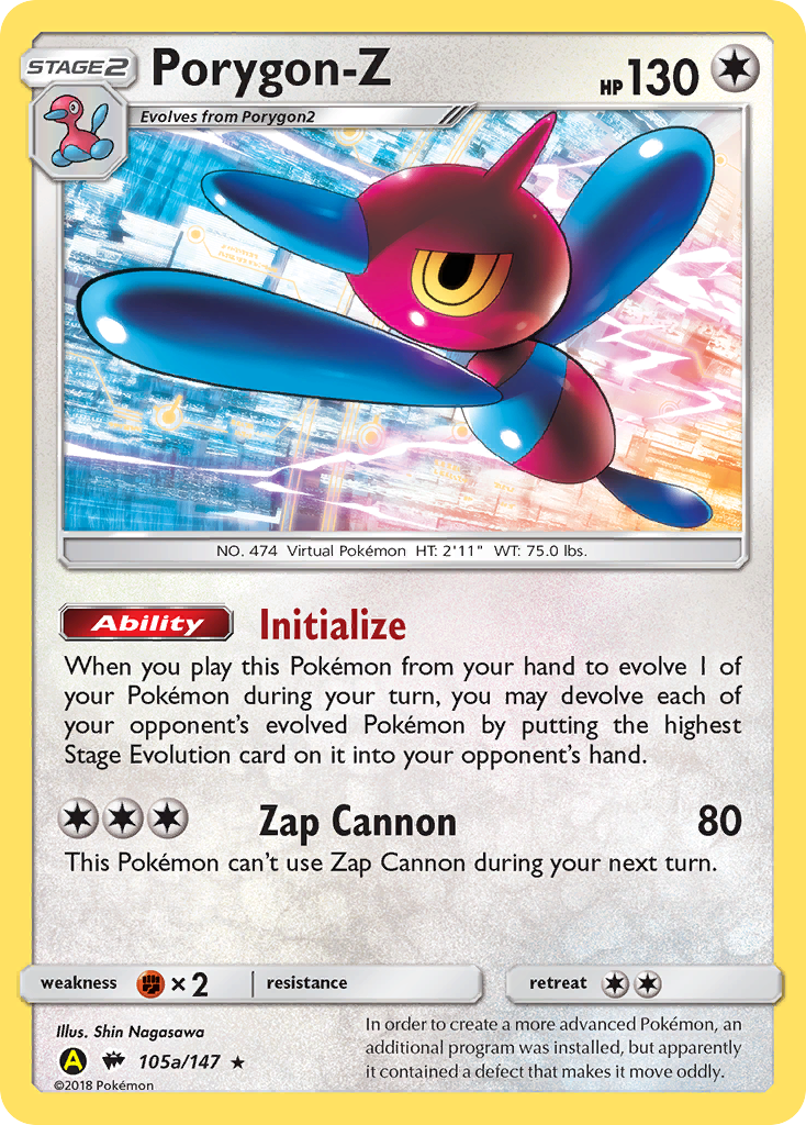 Porygon-Z – Burning Shadows 105a/147 Pokémon card