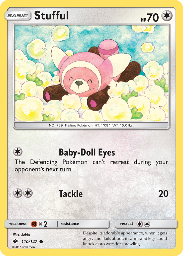 Stufful – Burning Shadows 110/147 Pokémon card