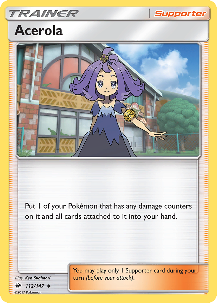 Acerola – Burning Shadows 112/147 Pokémon card