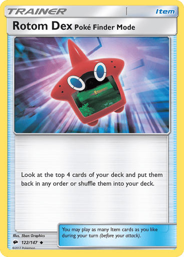 Rotom Dex Poké Finder Mode - Burning Shadows 122