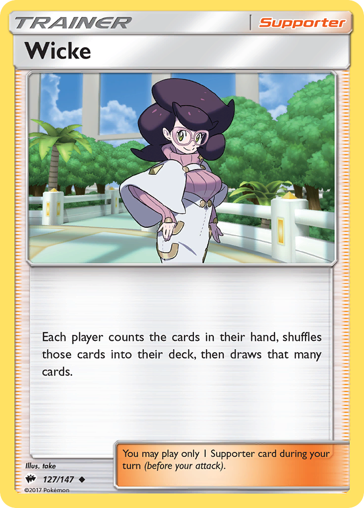Wicke – Burning Shadows 127/147 Pokémon card