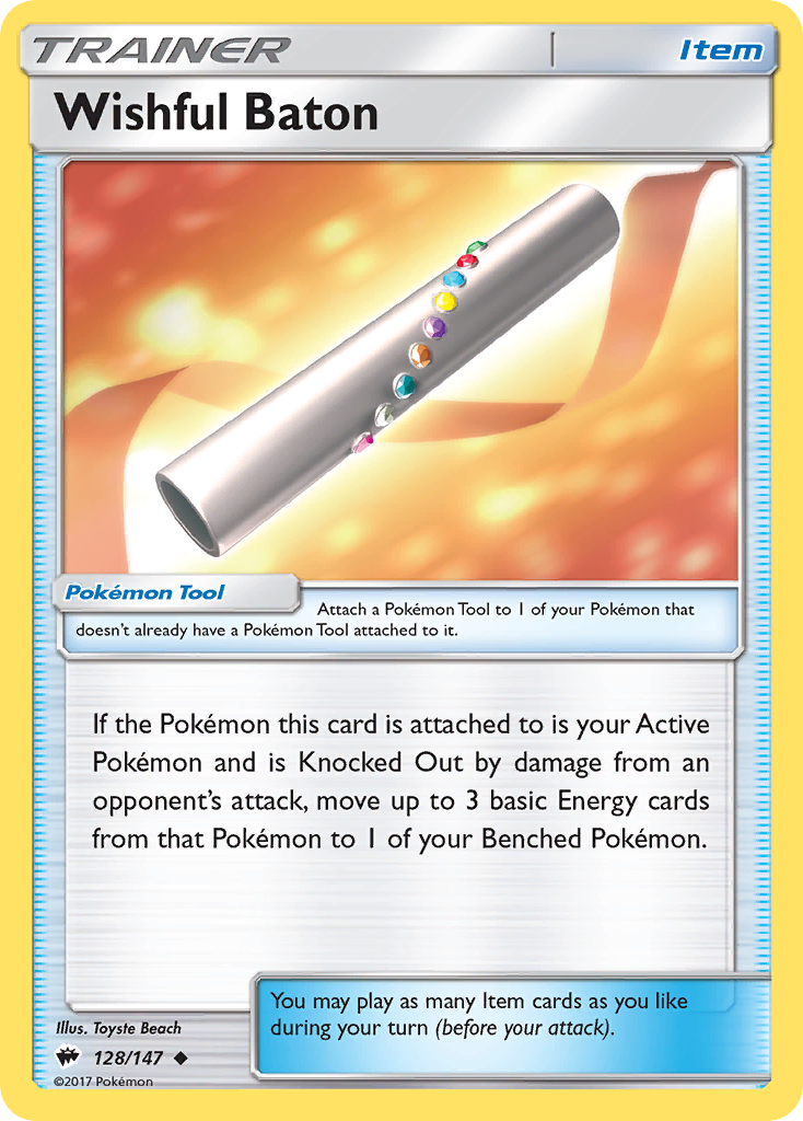 Wishful Baton – Burning Shadows 128/147 Pokémon card