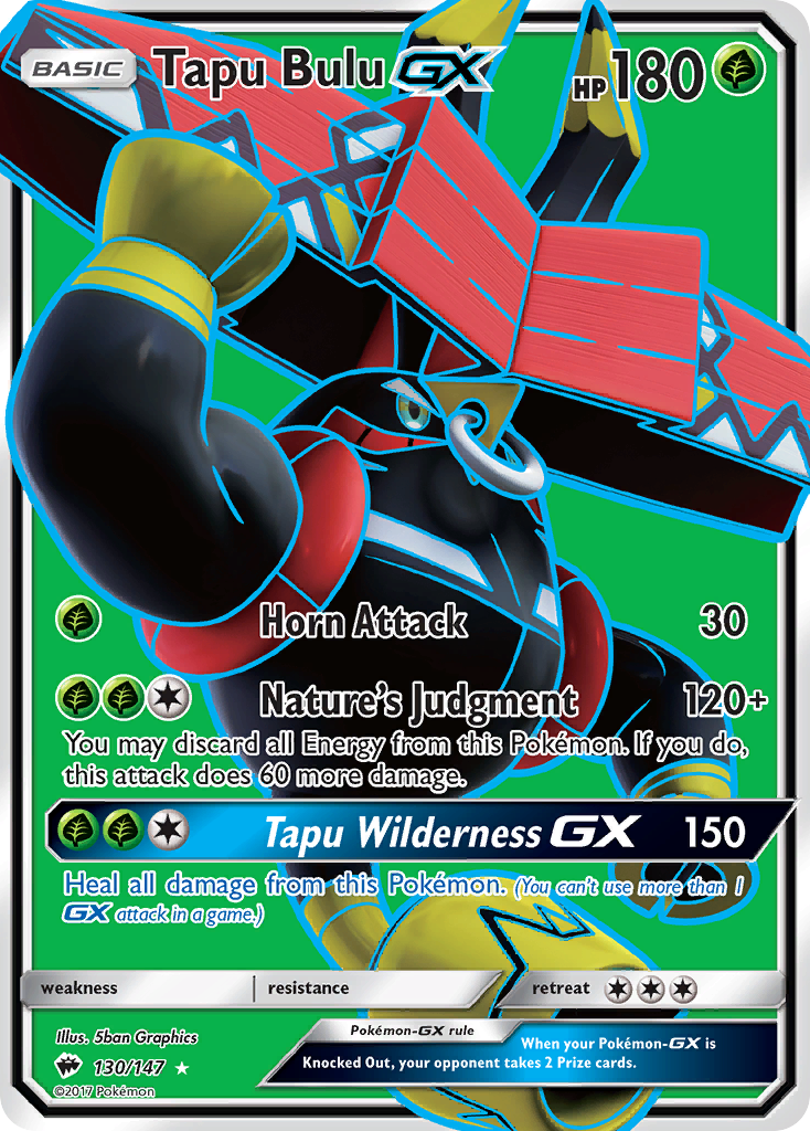 Tapu Bulu-GX – Burning Shadows 130/147 Pokémon card