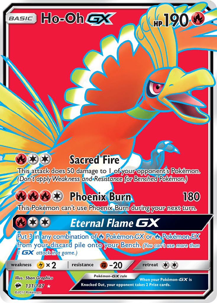Ho-Oh-GX – Burning Shadows 131/147 Pokémon card