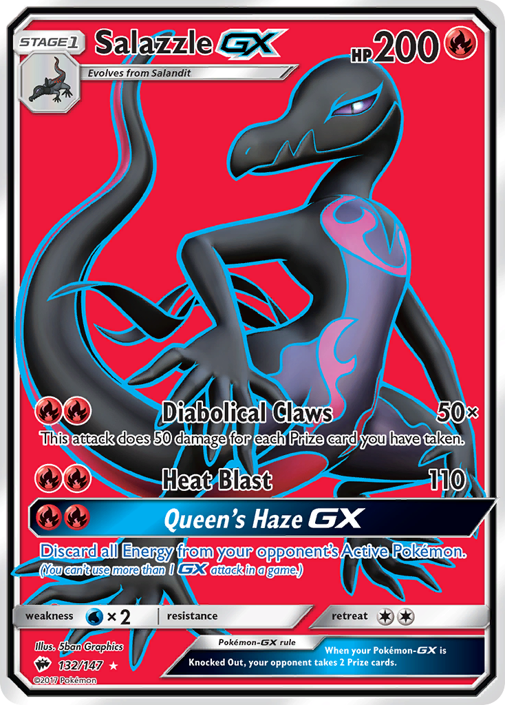Salazzle-GX – Burning Shadows 132/147 Pokémon card