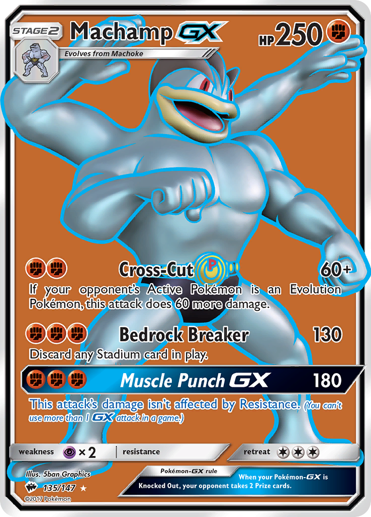 Machamp-GX – Burning Shadows 135/147 Pokémon card