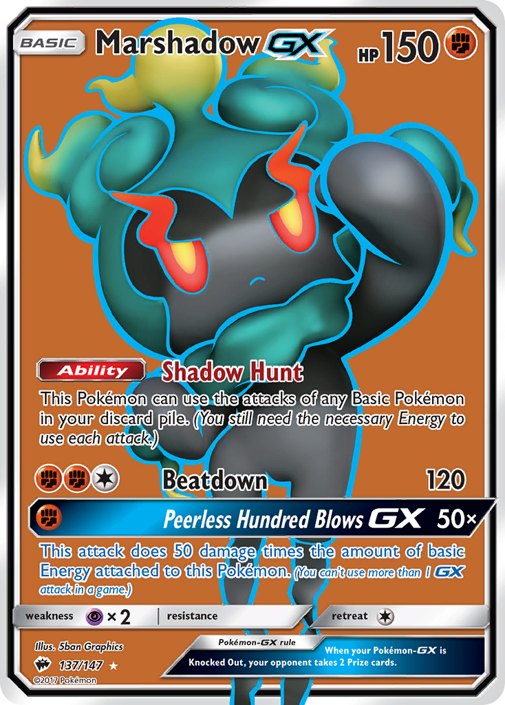 Marshadow-GX – Burning Shadows 137/147 Pokémon card