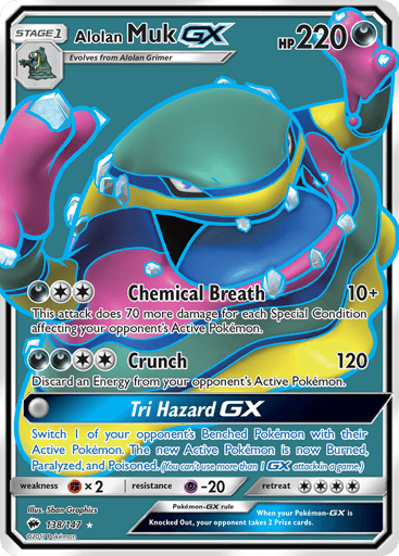Alolan Muk-GX - Burning Shadows 138