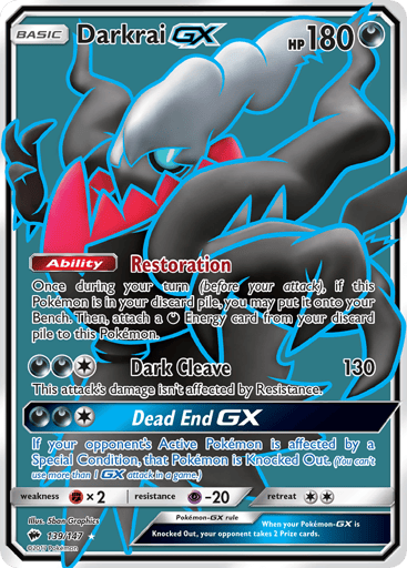 Darkrai-GX - Burning Shadows 139
