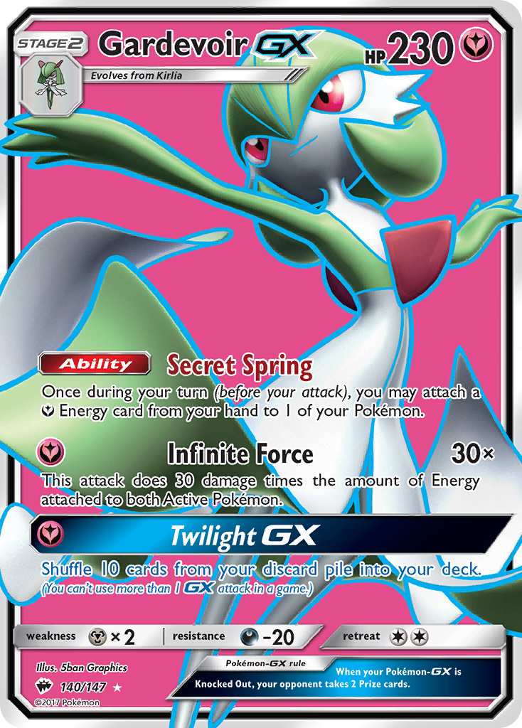 Gardevoir-GX – Burning Shadows 140/147 Pokémon card