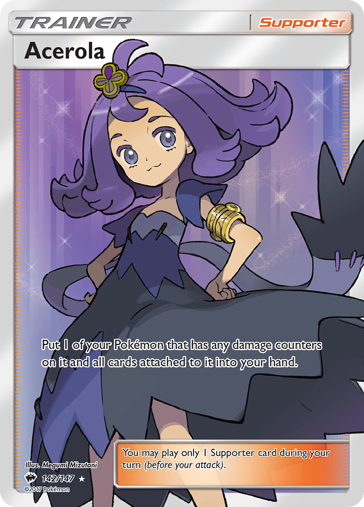 Acerola – Burning Shadows 142/147 Pokémon card