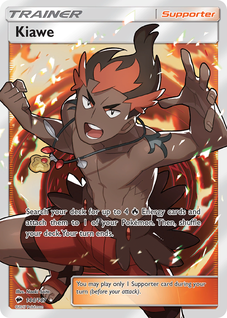 Kiawe – Burning Shadows 144/147 Pokémon card