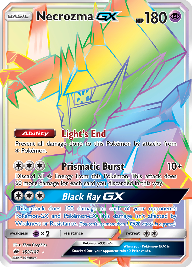 Necrozma-GX – Burning Shadows 153/147 Pokémon card