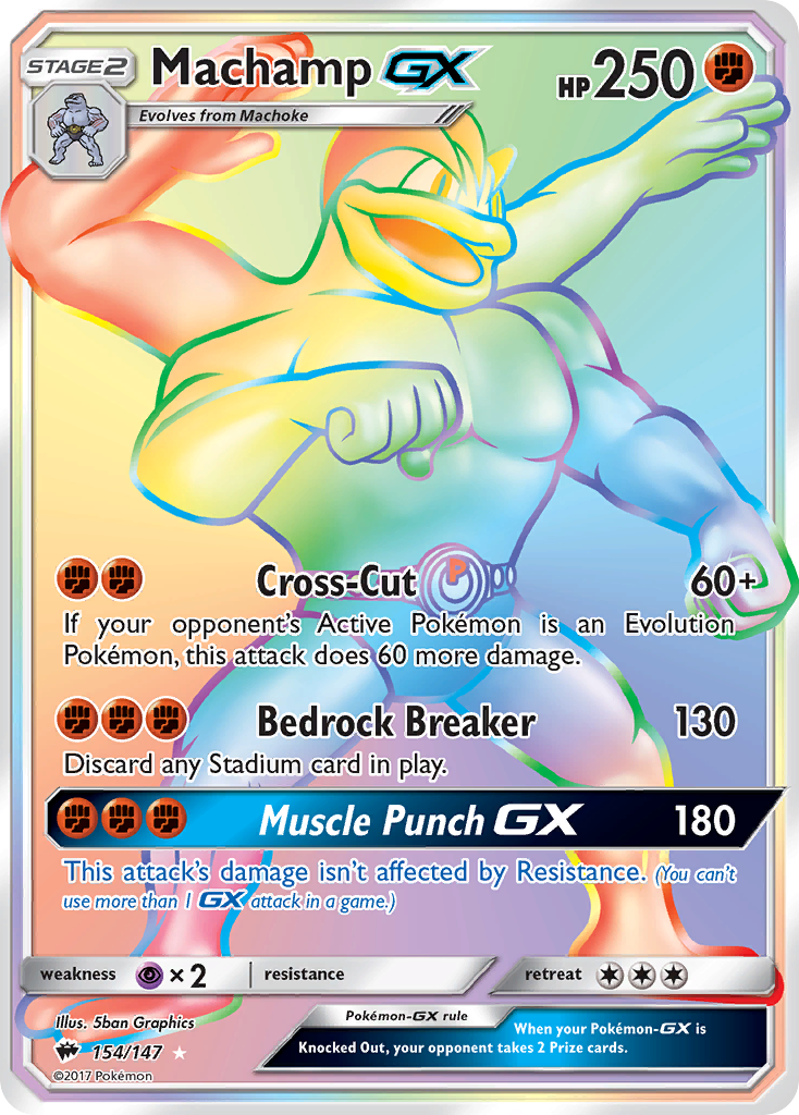 Machamp-GX – Burning Shadows 154/147 Pokémon card