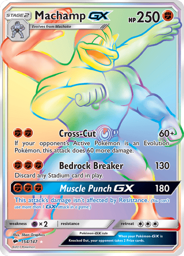 Machamp-GX - Burning Shadows 154