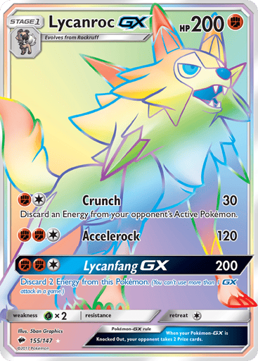 Lycanroc-GX - Burning Shadows 155