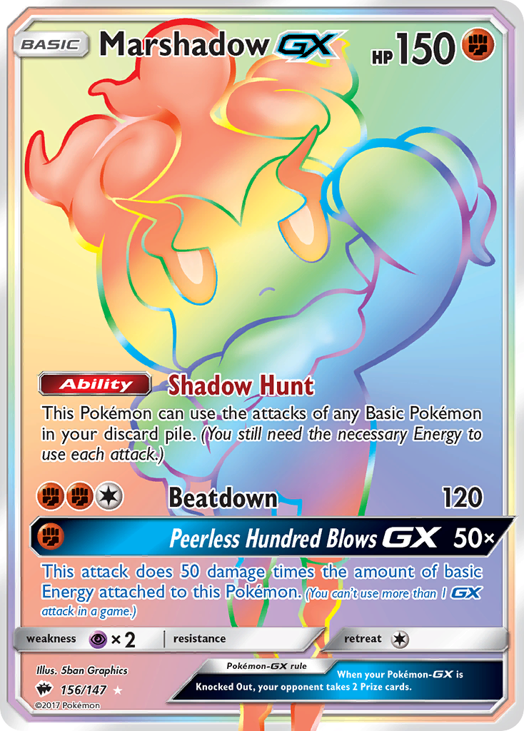 Marshadow-GX – Burning Shadows 156/147 Pokémon card