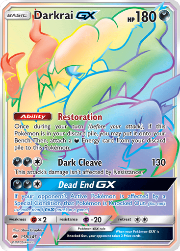 Darkrai-GX - Burning Shadows 158