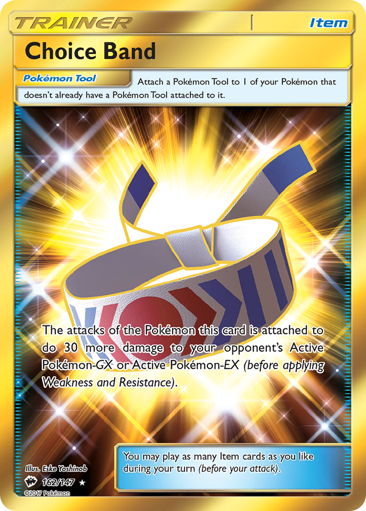 Choice Band – Burning Shadows 162/147 Pokémon card