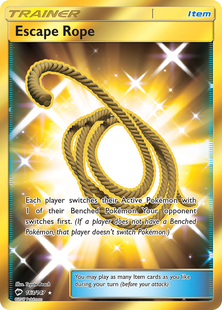 Escape Rope – Burning Shadows 163/147 Pokémon card