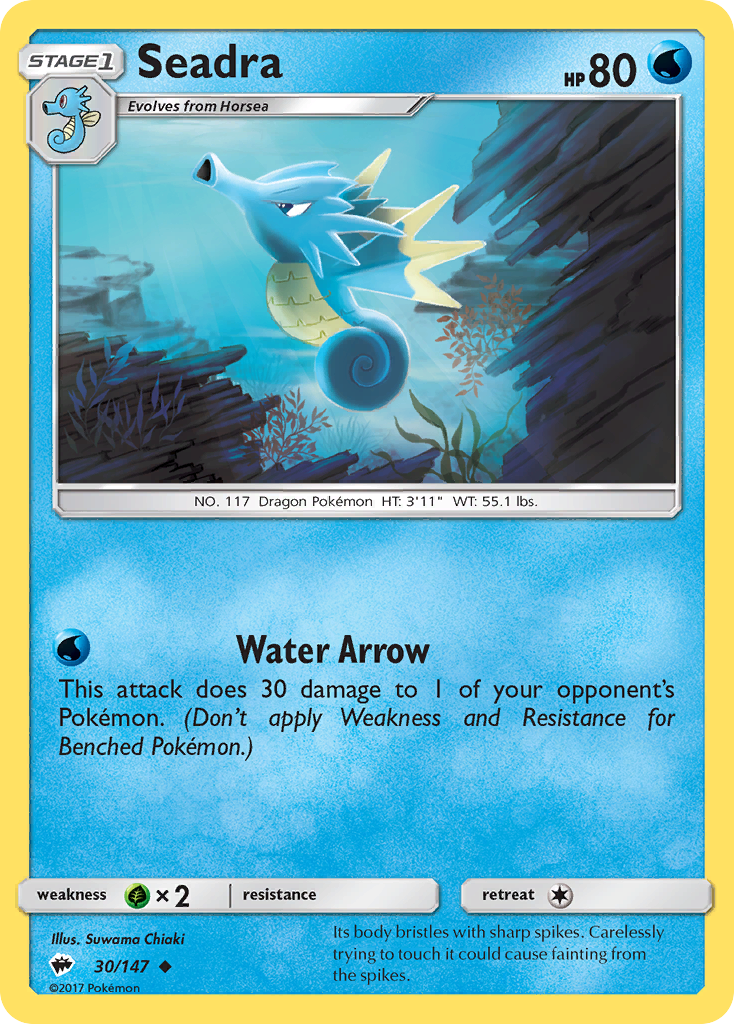 Seadra – Burning Shadows 30/147 Pokémon card
