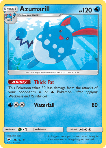 Azumarill - Burning Shadows 35