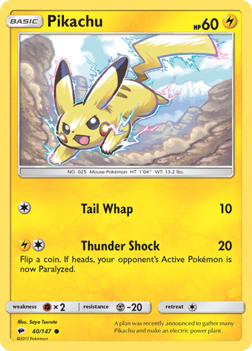 Pikachu - Burning Shadows 40