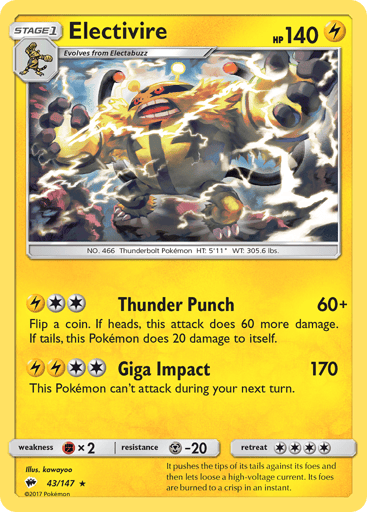 Electivire - Burning Shadows 43