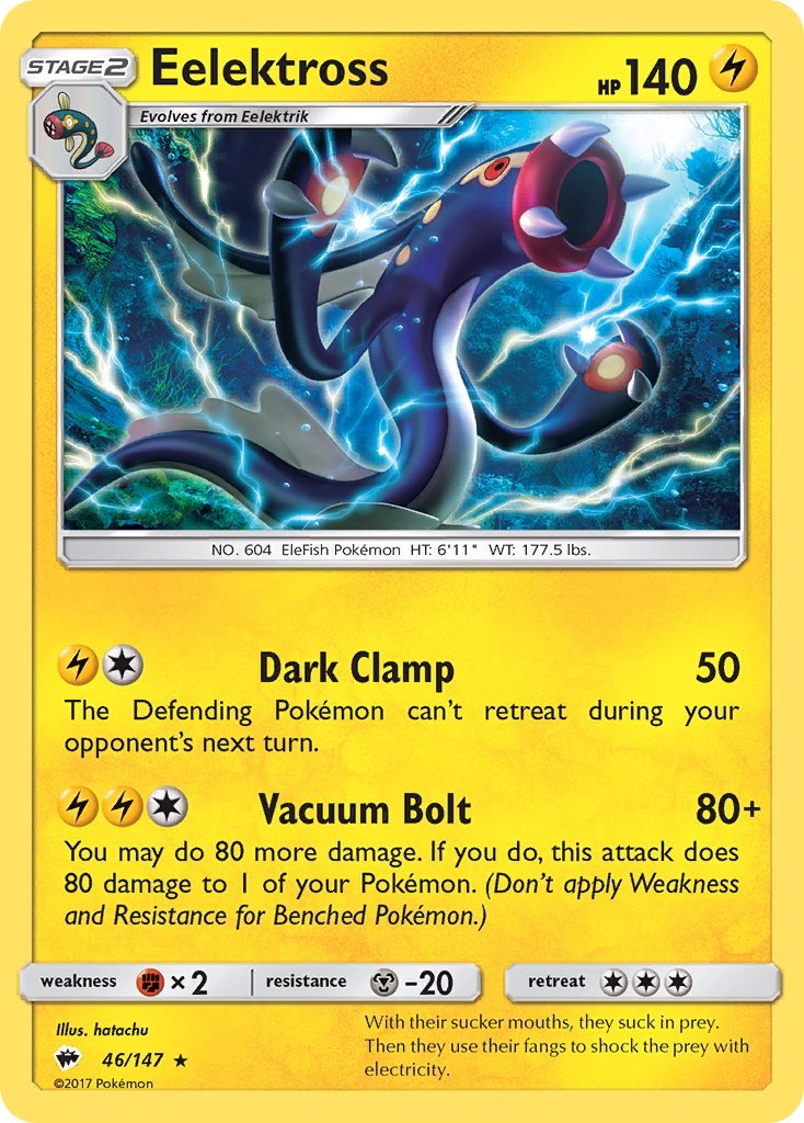 Eelektross – Burning Shadows 46/147 Pokémon card