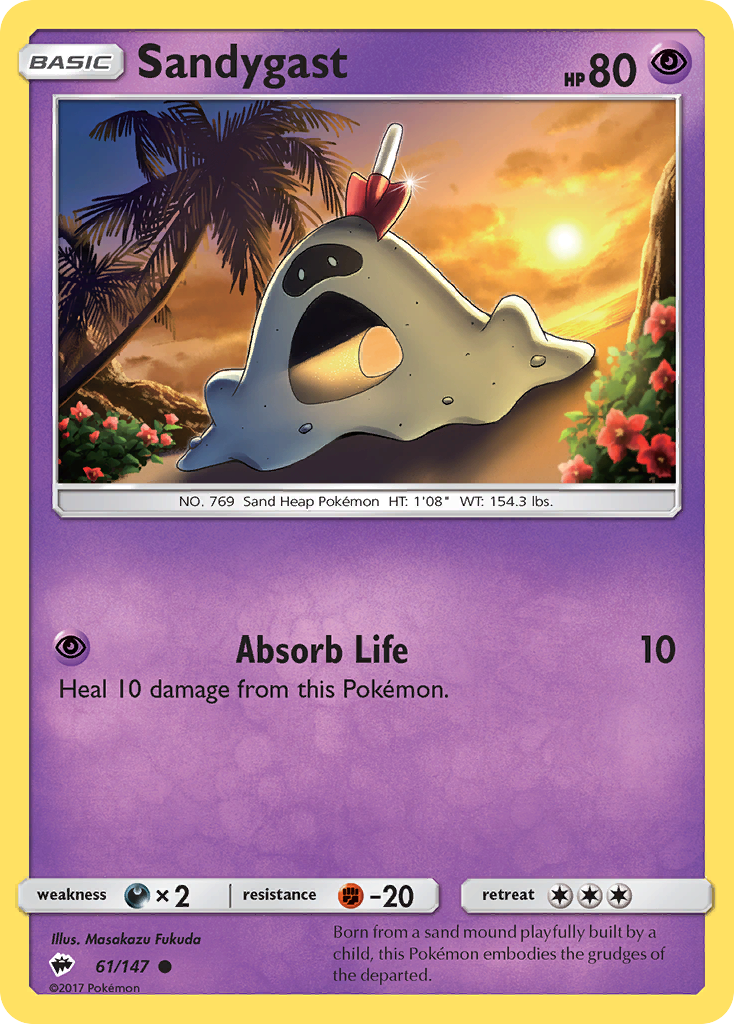 Sandygast – Burning Shadows 61/147 Pokémon card