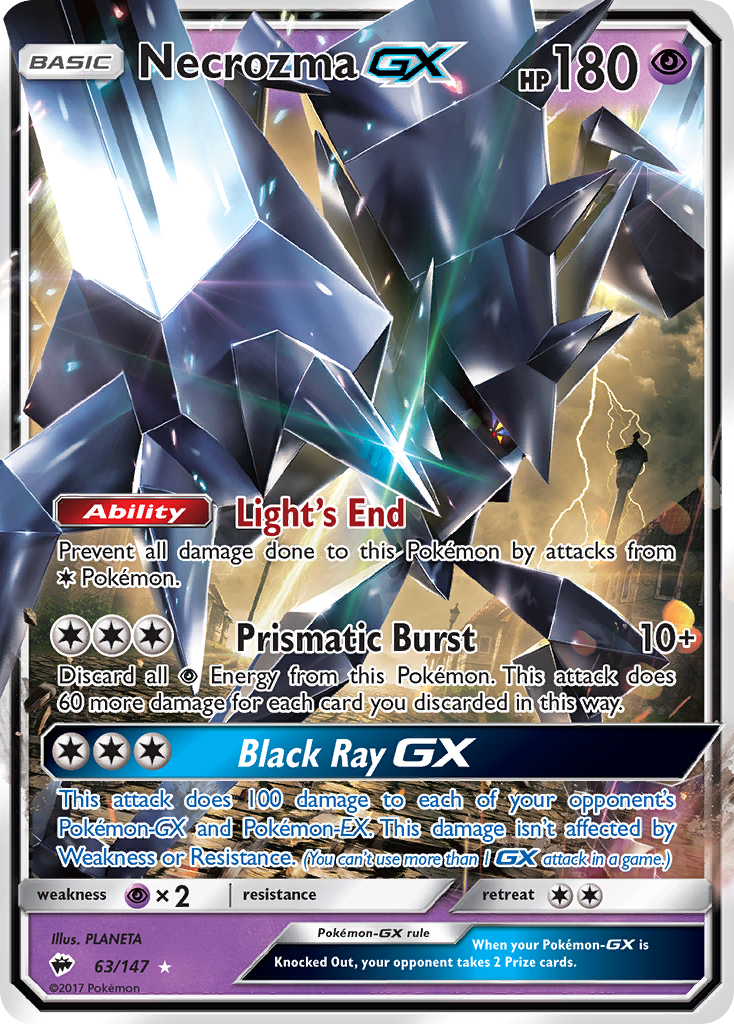 Necrozma-GX – Burning Shadows 63/147 Pokémon card
