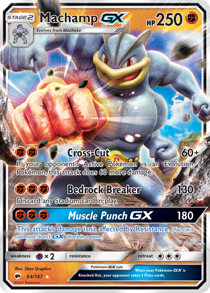 Machamp-GX – Burning Shadows 64/147 Pokémon card