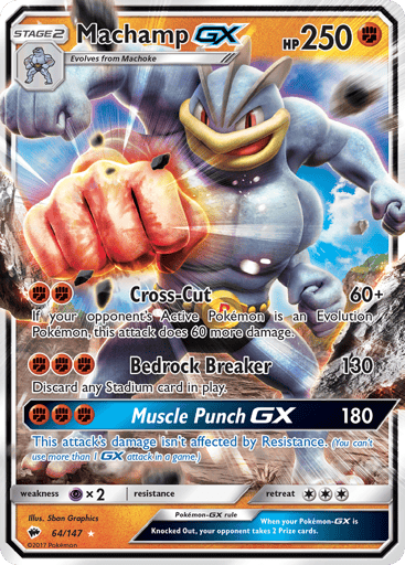 Machamp-GX - Burning Shadows 64
