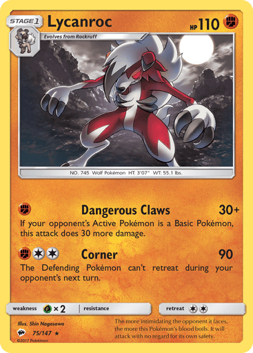 Lycanroc - Burning Shadows 75
