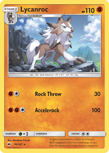 Lycanroc - Burning Shadows 76