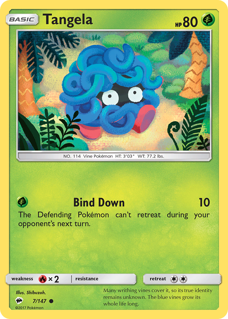 Tangela – Burning Shadows 7/147 Pokémon card