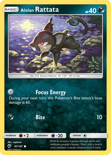 Alolan Rattata - Burning Shadows 81