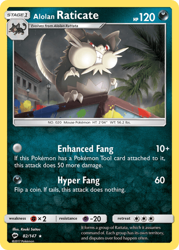 Alolan Raticate - Burning Shadows 82