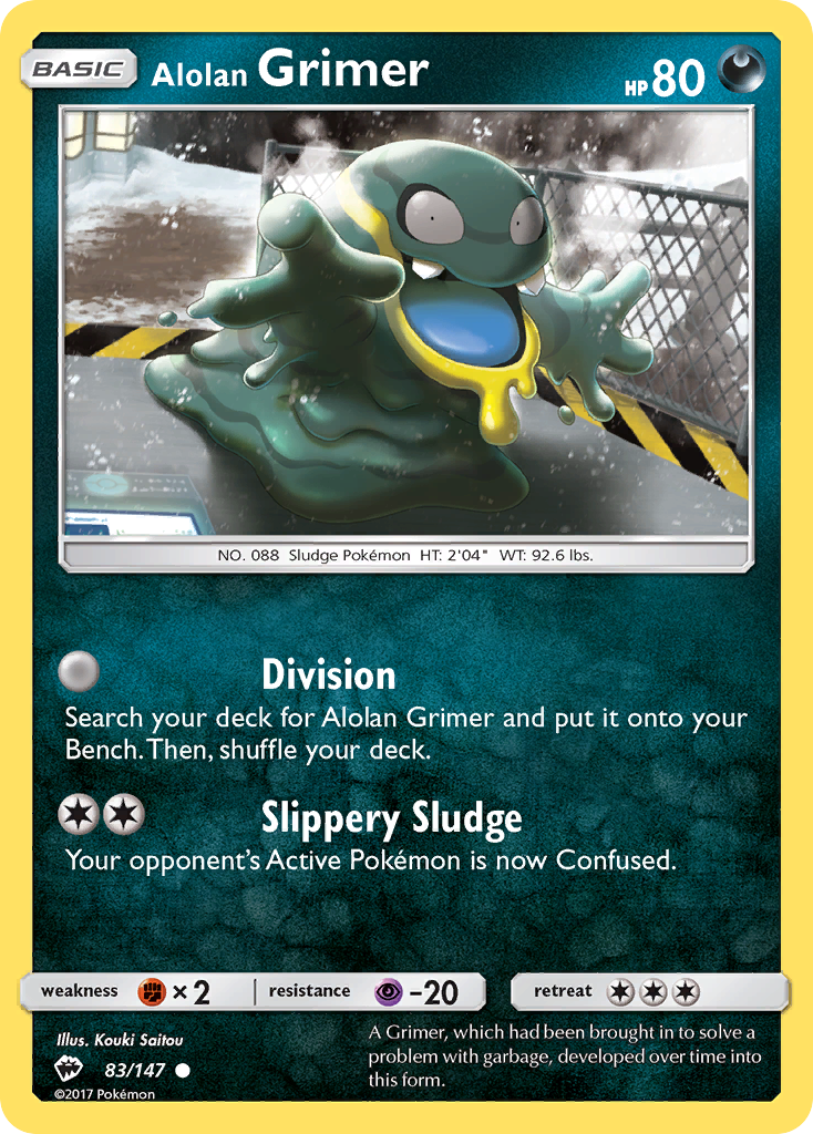 Alolan Grimer – Burning Shadows 83/147 Pokémon card