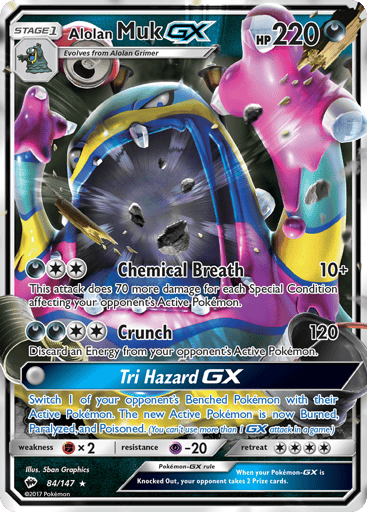 Alolan Muk-GX - Burning Shadows 84
