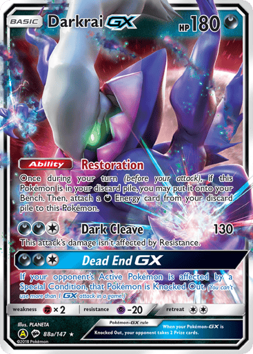 Darkrai-GX - Burning Shadows 88a