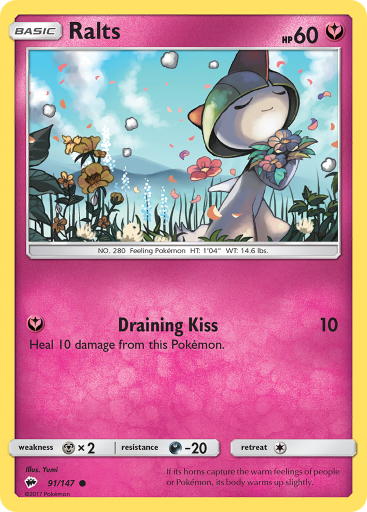 Ralts – Burning Shadows 91/147 Pokémon card