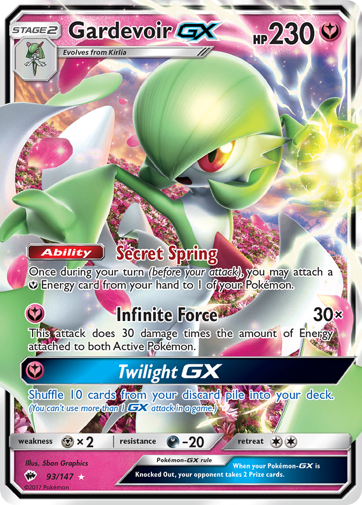 Gardevoir-GX – Burning Shadows 93/147 Pokémon card