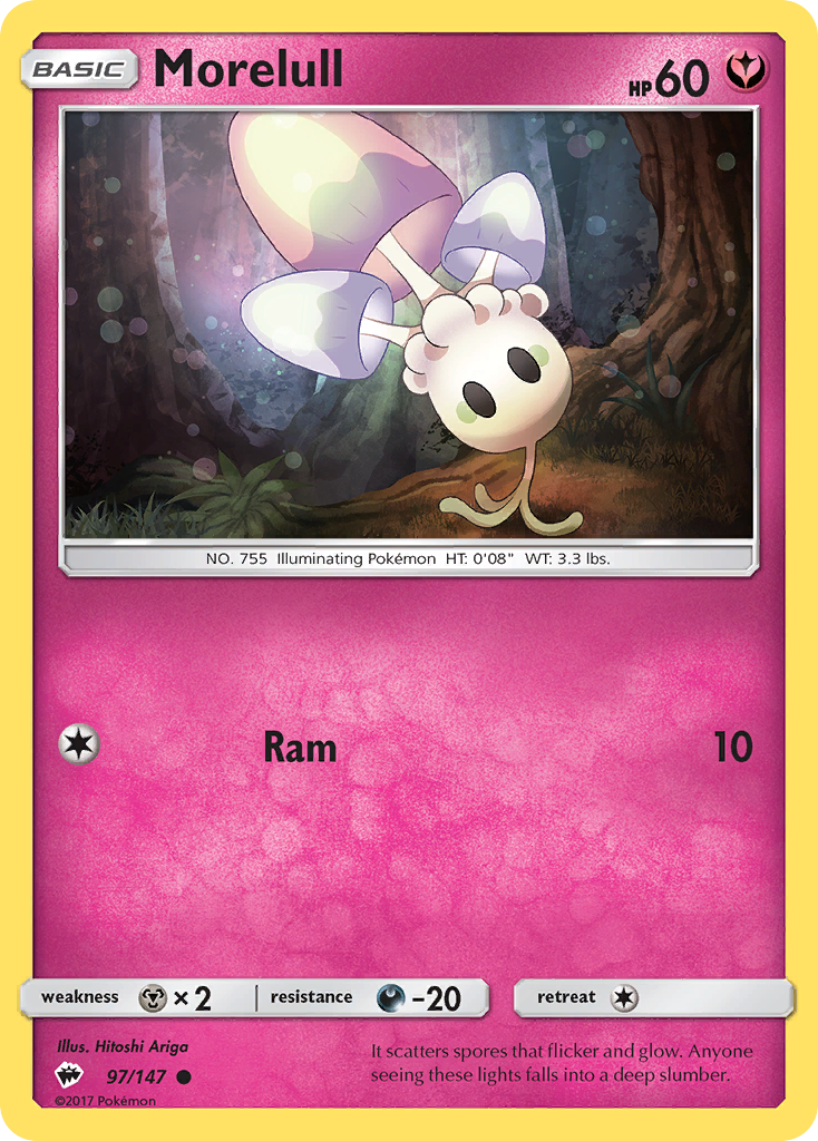Morelull – Burning Shadows 97/147 Pokémon card