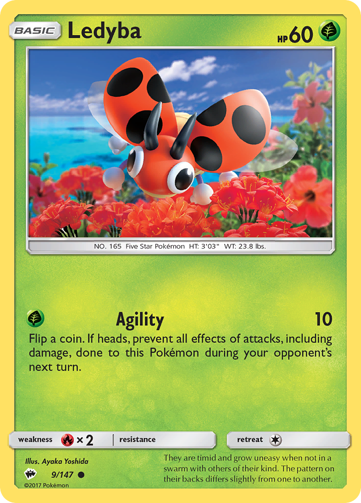 Ledyba – Burning Shadows 9/147 Pokémon card