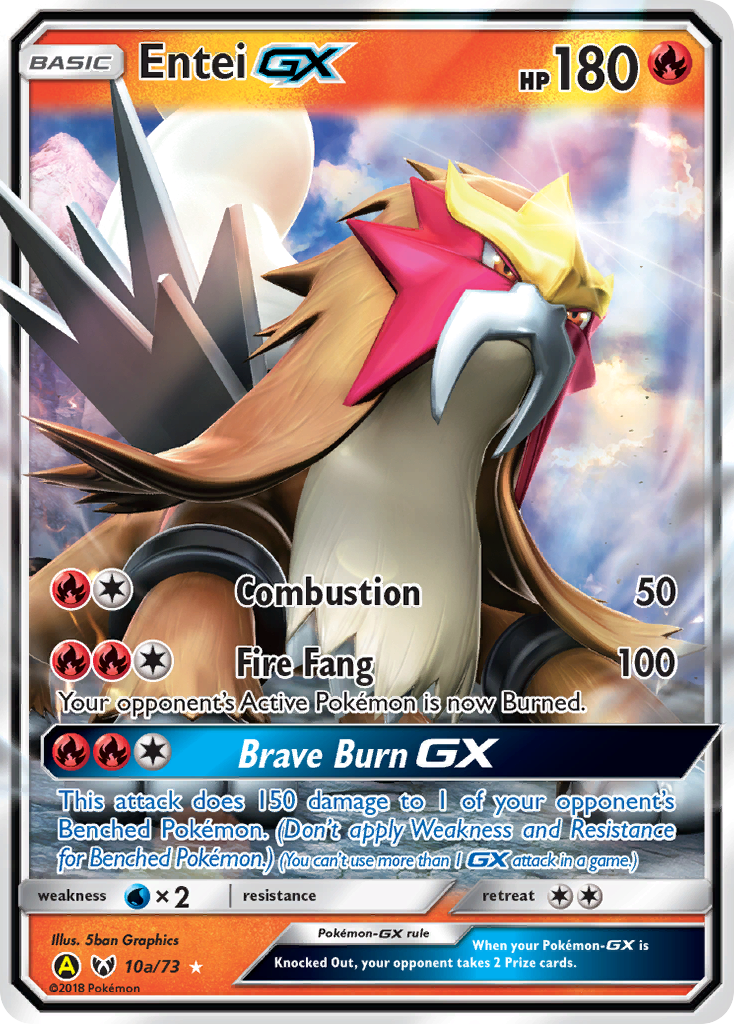 Entei-GX – Shining Legends 10a/73 Pokémon card