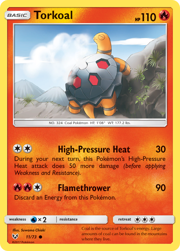 Torkoal – Shining Legends 11/73 Pokémon card